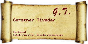 Gerstner Tivadar névjegykártya