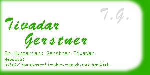 tivadar gerstner business card